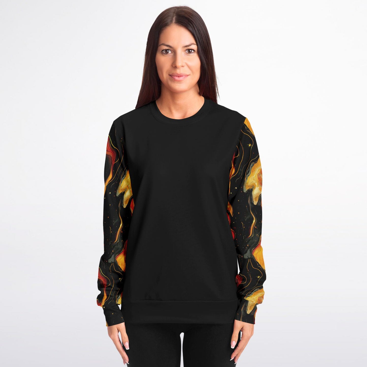 Fire nebula print Fashion Sweatshirt - D2