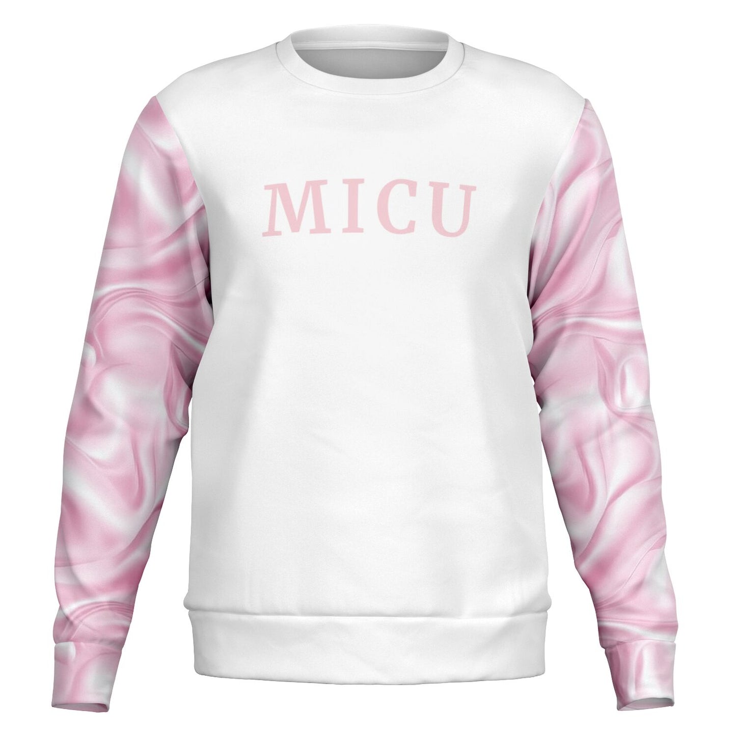 MICU RN Pink Silk Crew Sweatshirt - AOP
