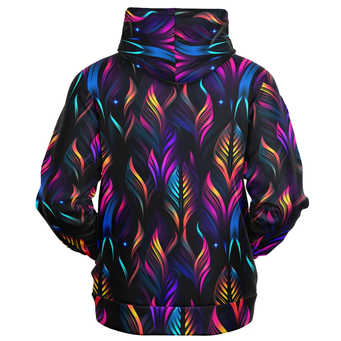 Neon Lights Fashion Zip-Up Hoodie - AOP D1