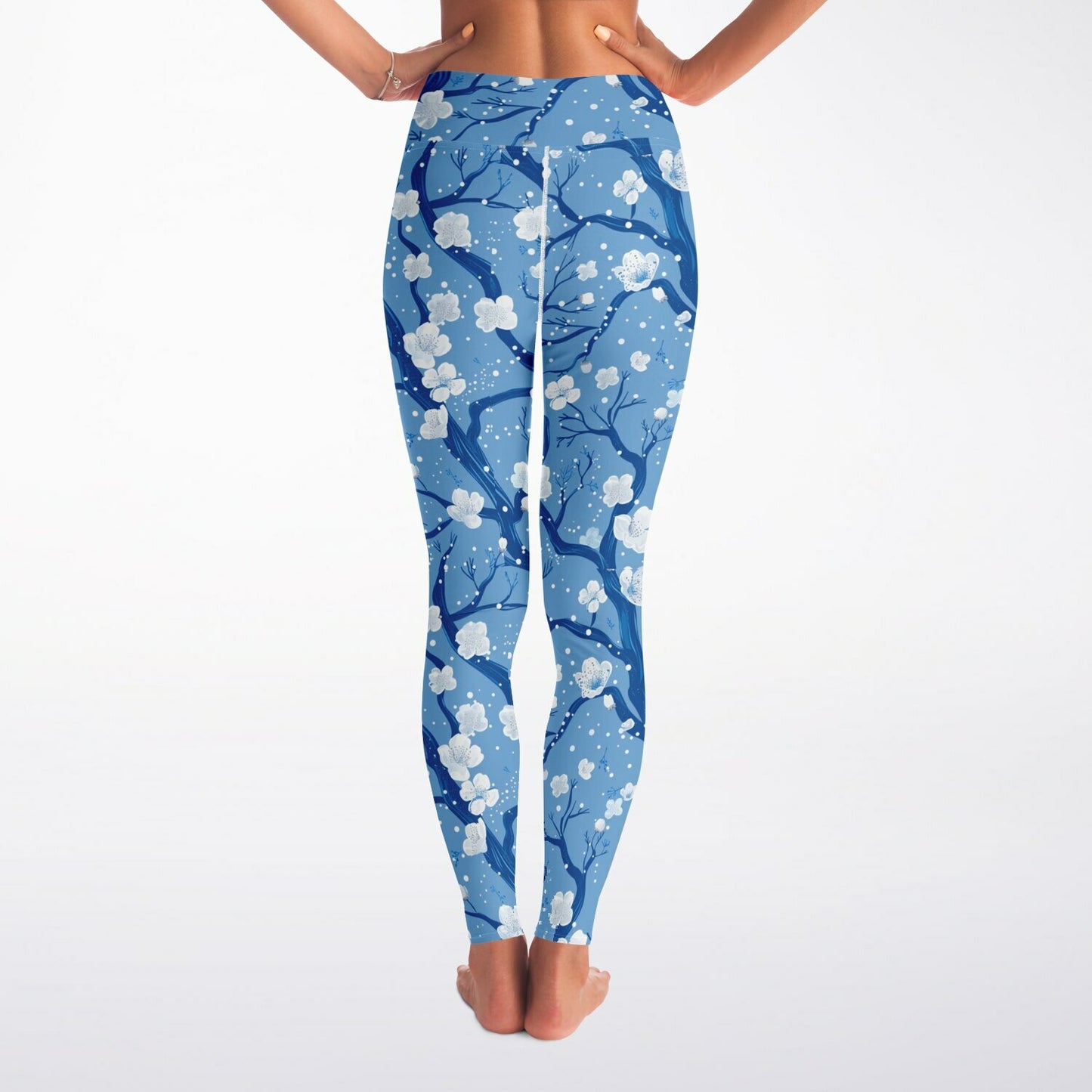 Blue poplar tree Yoga Leggings - AOP