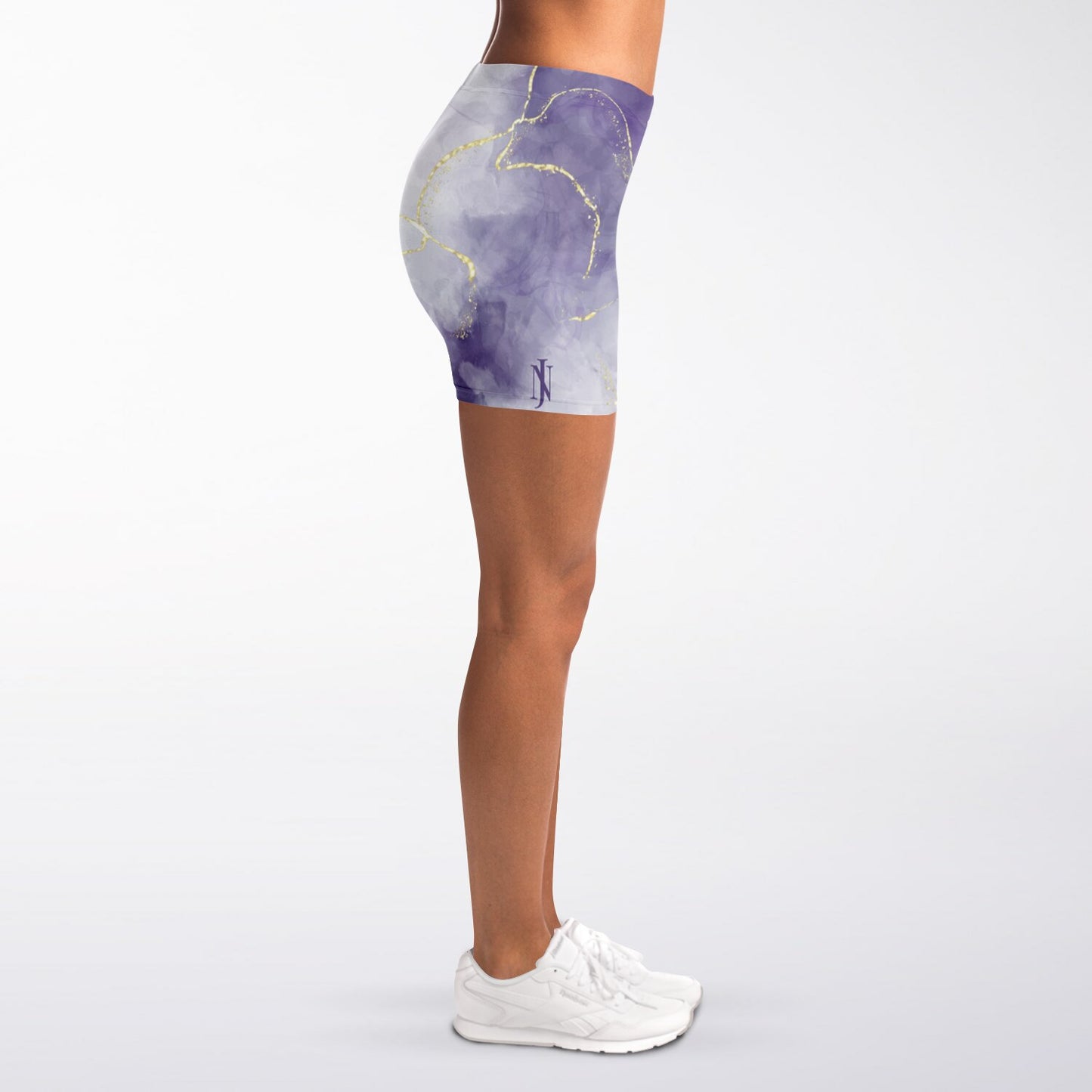 Dark Purple with Gold Legging Shorts -