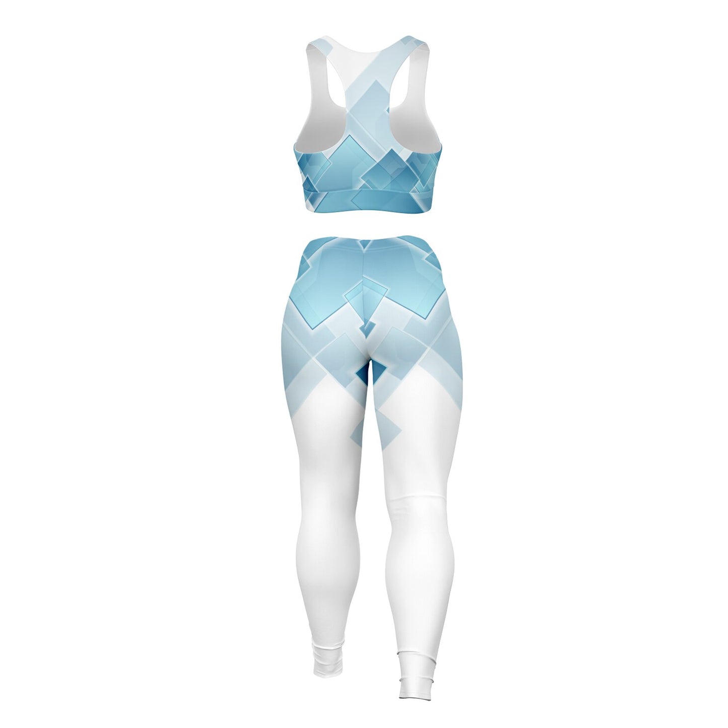 Blue Ice Padded Sports Bra & Leggings -