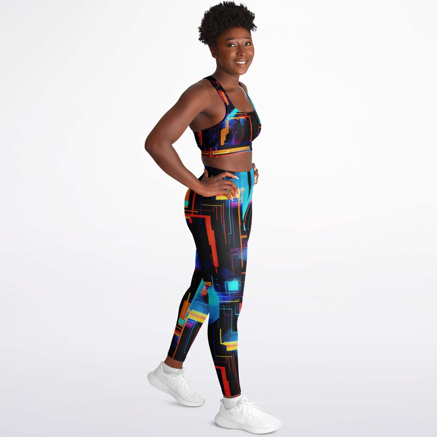 Neon 3 Padded Sports Bra & Leggings -