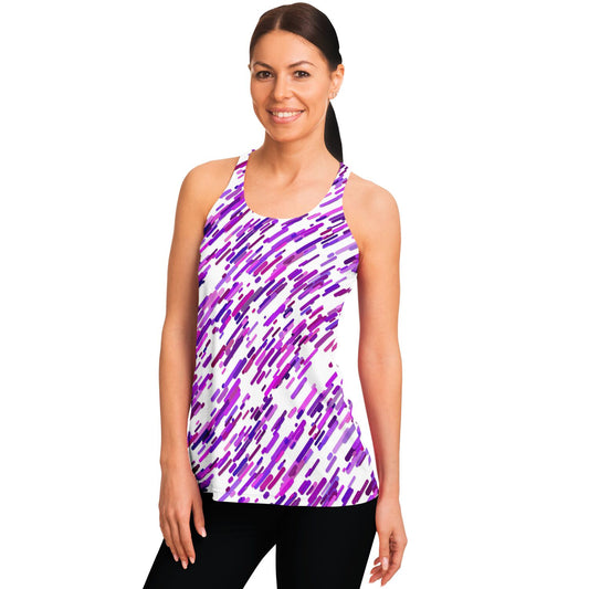 Purple abstract Racerback Tank Top - AOP