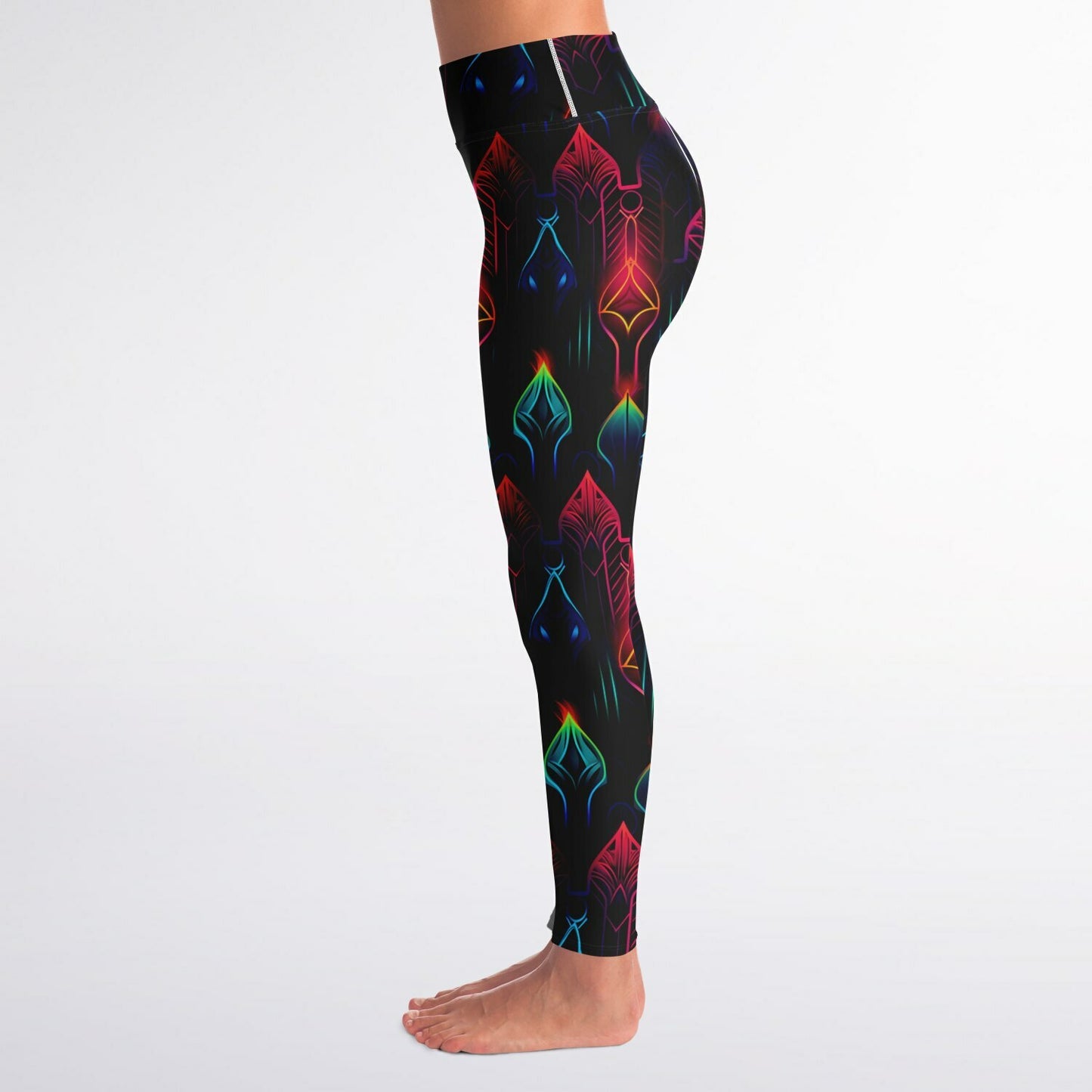 Neon Lights Yoga Leggings - AOP D2