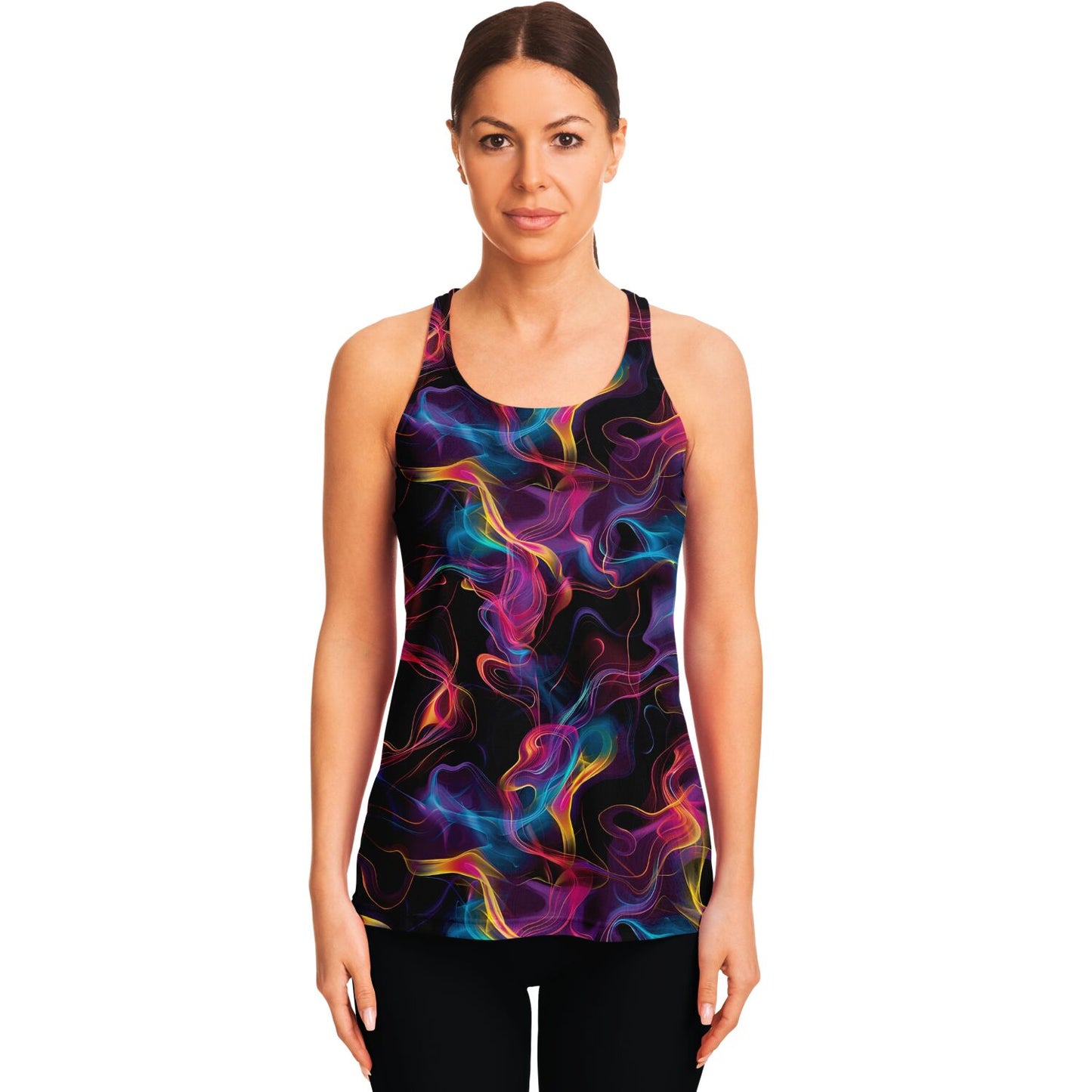 Neon Smoke Racerback Tank Top - AOP D12