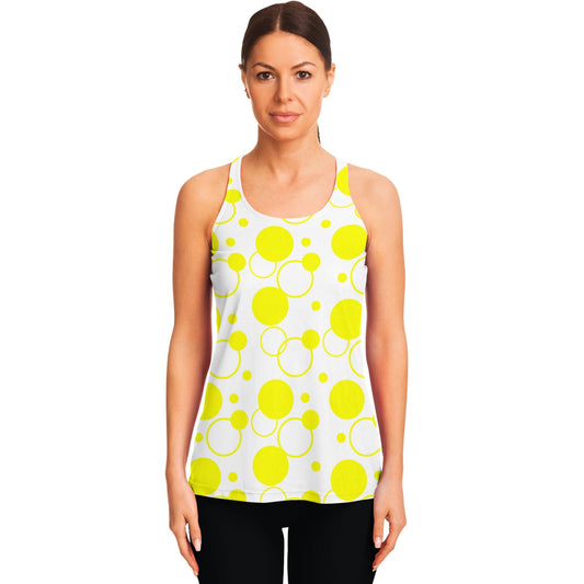 Yellow polka dots Racerback Tank Top - AOP D!