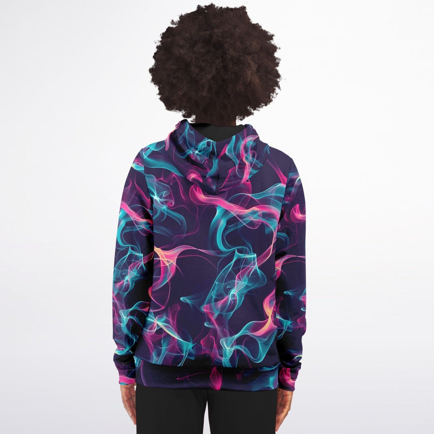 Neon smoke 3 Fashion Zip-Up Hoodie -