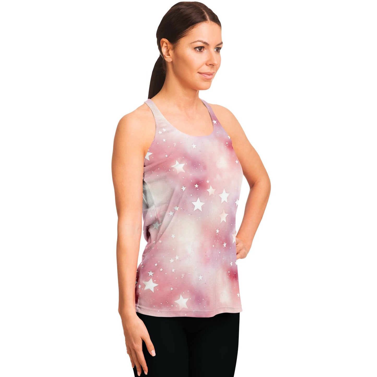 Pink Star Racerback Tank Top - AOP