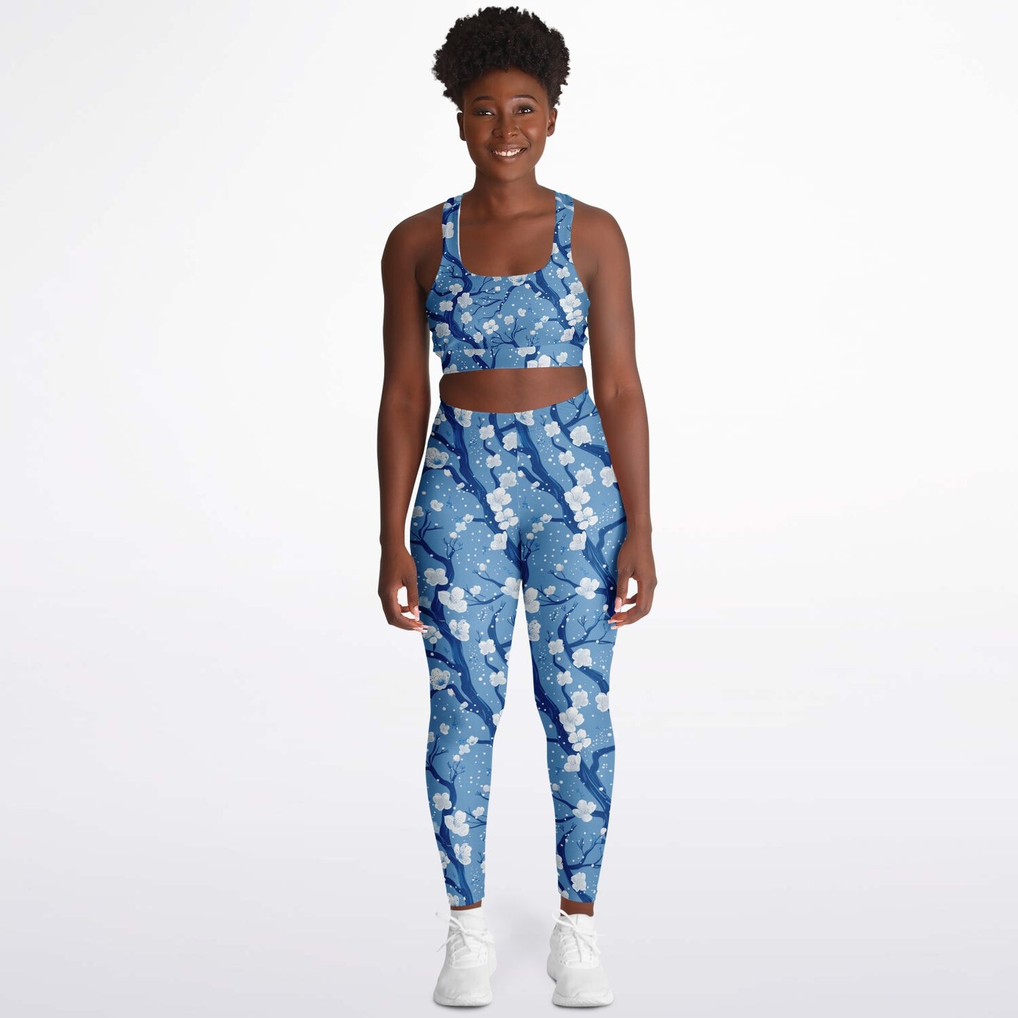 Blue poplar tree Padded Sports Bra & Leggings - AOP