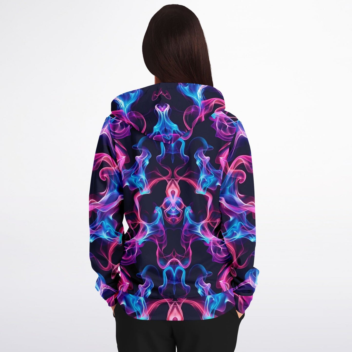 Neon smoke 1 Fashion Zip-Up Hoodie -