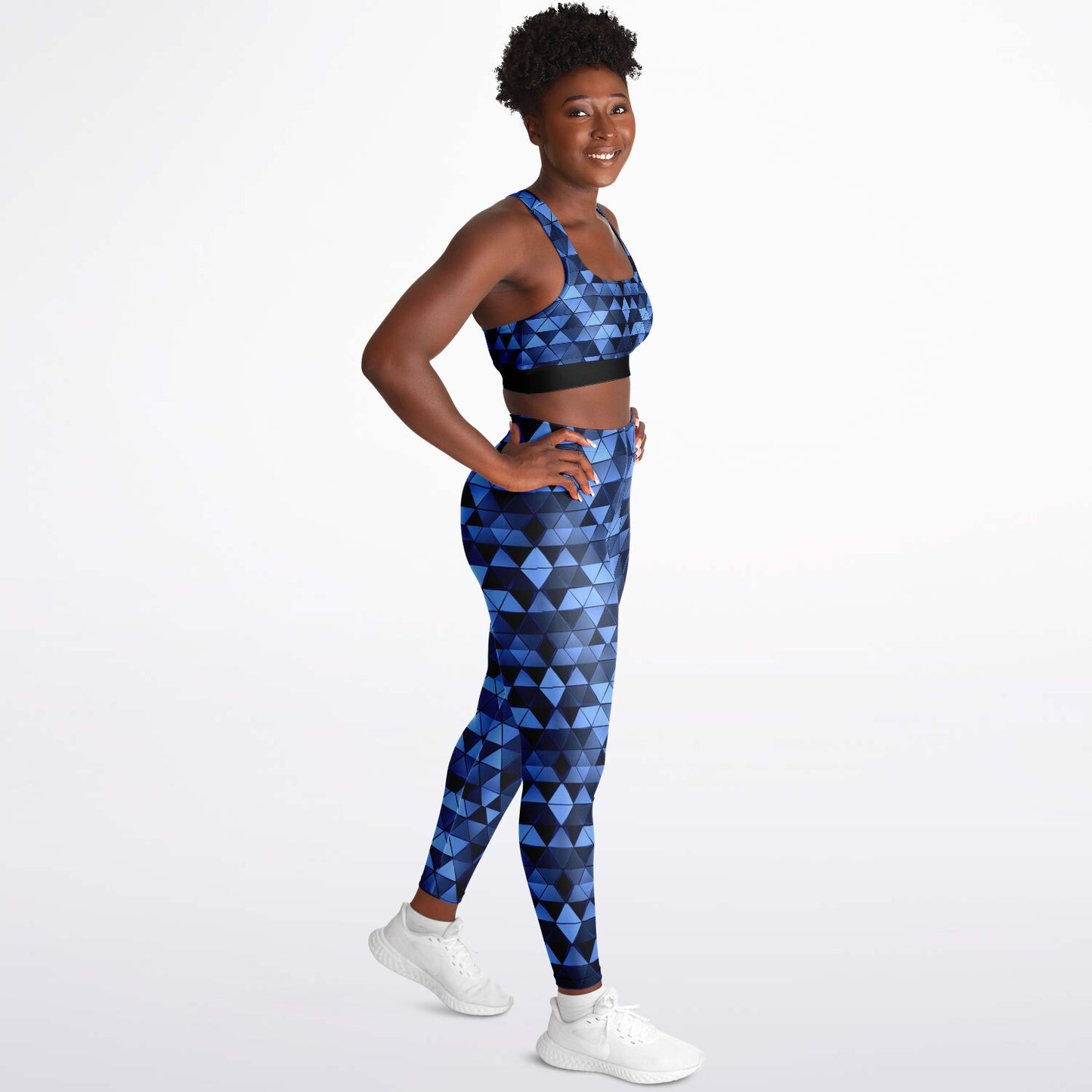 Blue Diamond Padded Sports Bra & Leggings -