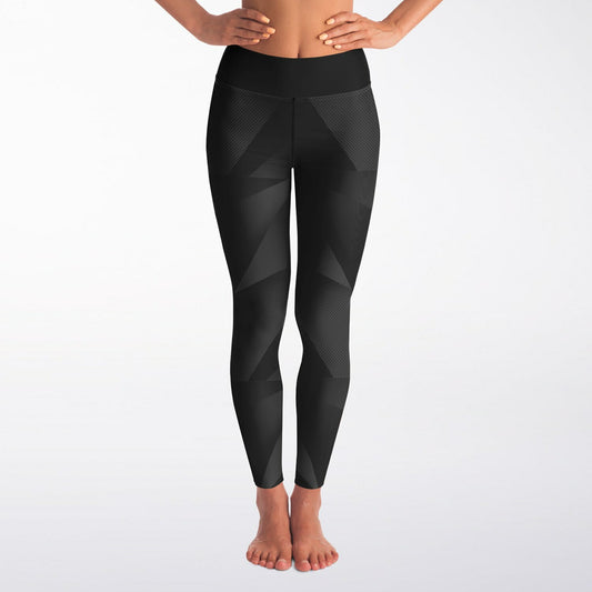 Black Carbon Arrow Yoga Leggings