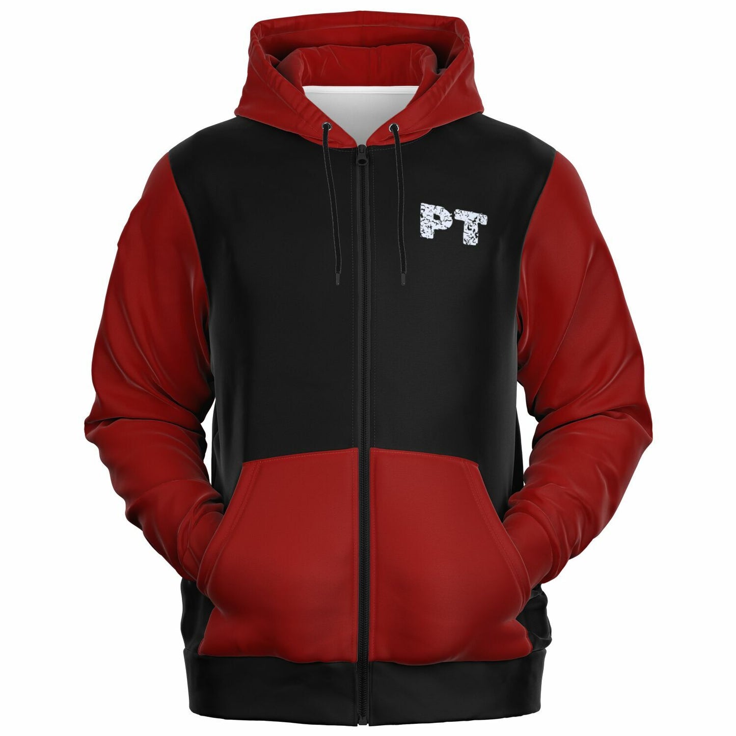 Physical Therapy US flag with Red sleeves  Fashion Zip-Up Hoodie -