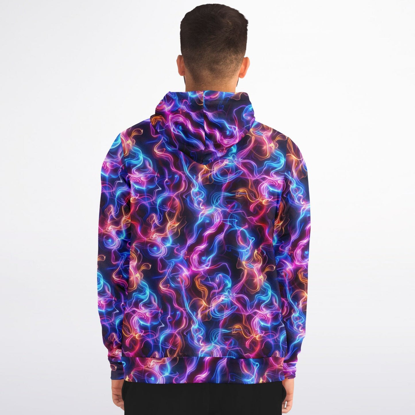 Neon Smoke  Zip-Up Hoodie - AOP D6