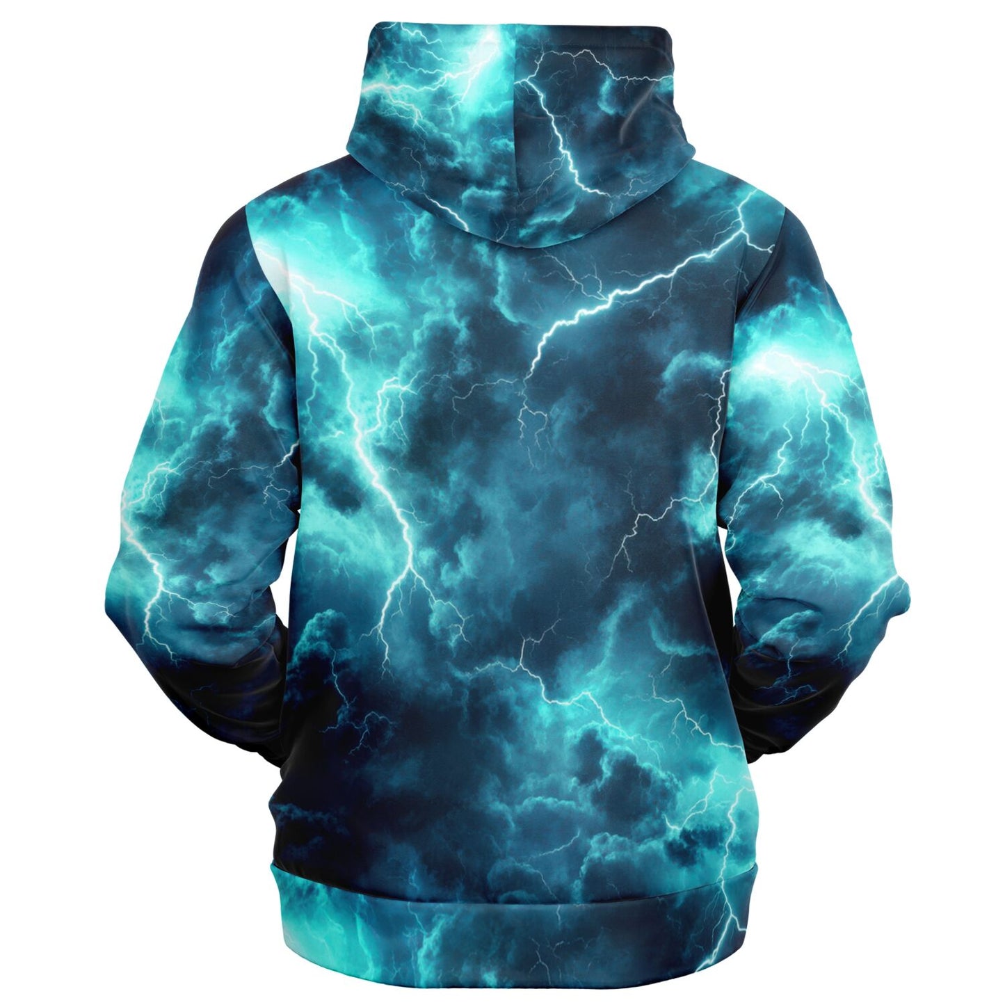 Turquoise Lightning Fashion Zip-Up Hoodie -