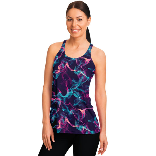 Neon Smoke  Racerback Tank Top - AOP D2