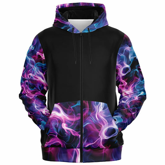 Neon Smoke 2 Fashion Zip-Up Hoodie -