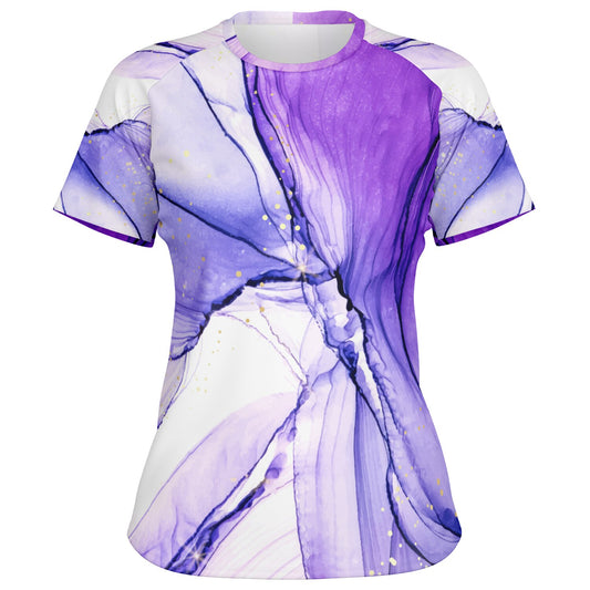 Women's active Top - Purple and white