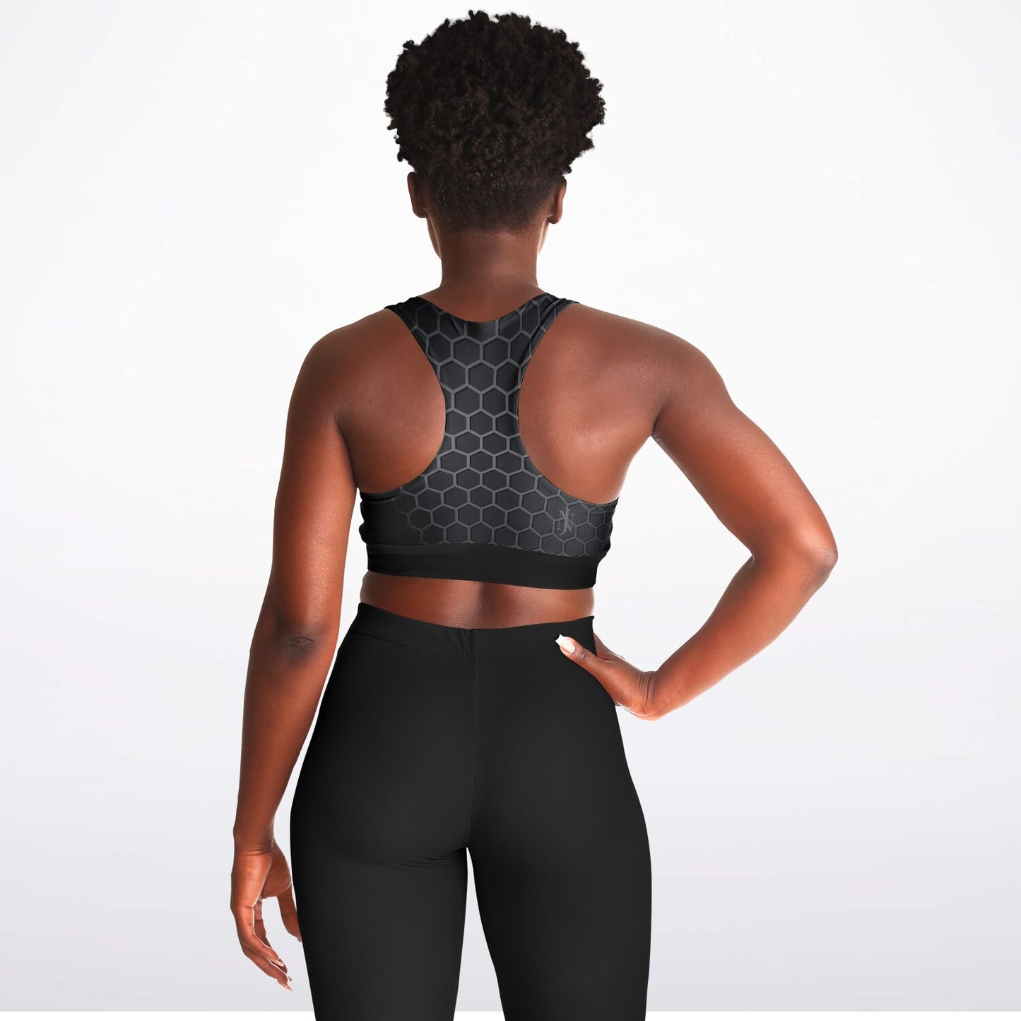 Black Carbon Padded Sports Bra