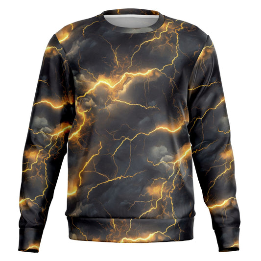 Gold Lightening Crew Sweatshirt -