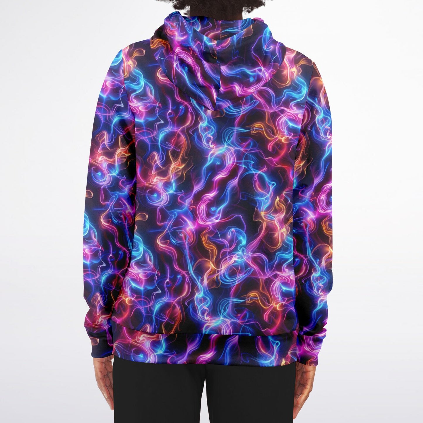 Neon Smoke  Zip-Up Hoodie - AOP D6