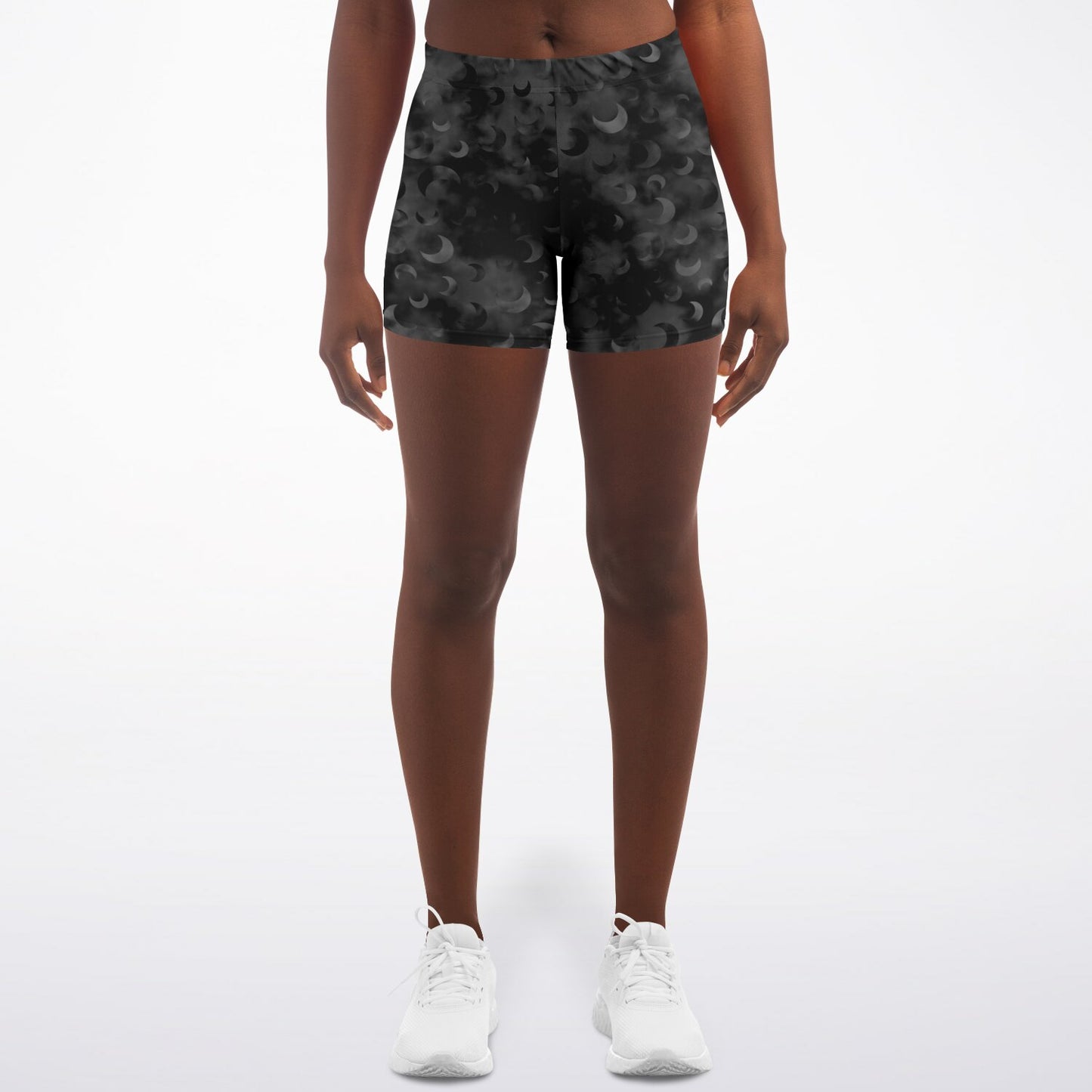 Black Moon Noir  Legging Shorts - AOP