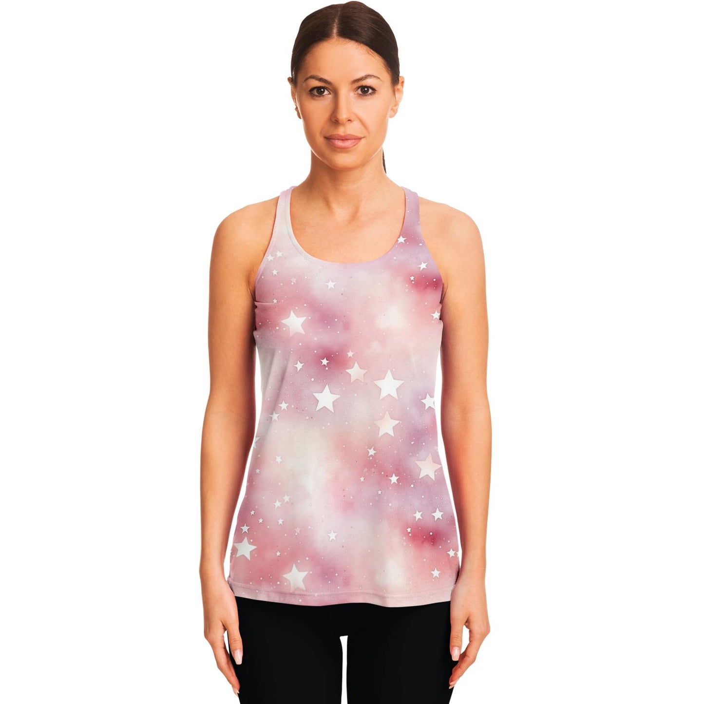Pink Star Racerback Tank Top - AOP