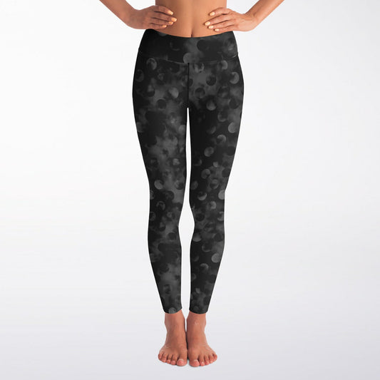 Black Dot Noir  Yoga Leggings - AOP