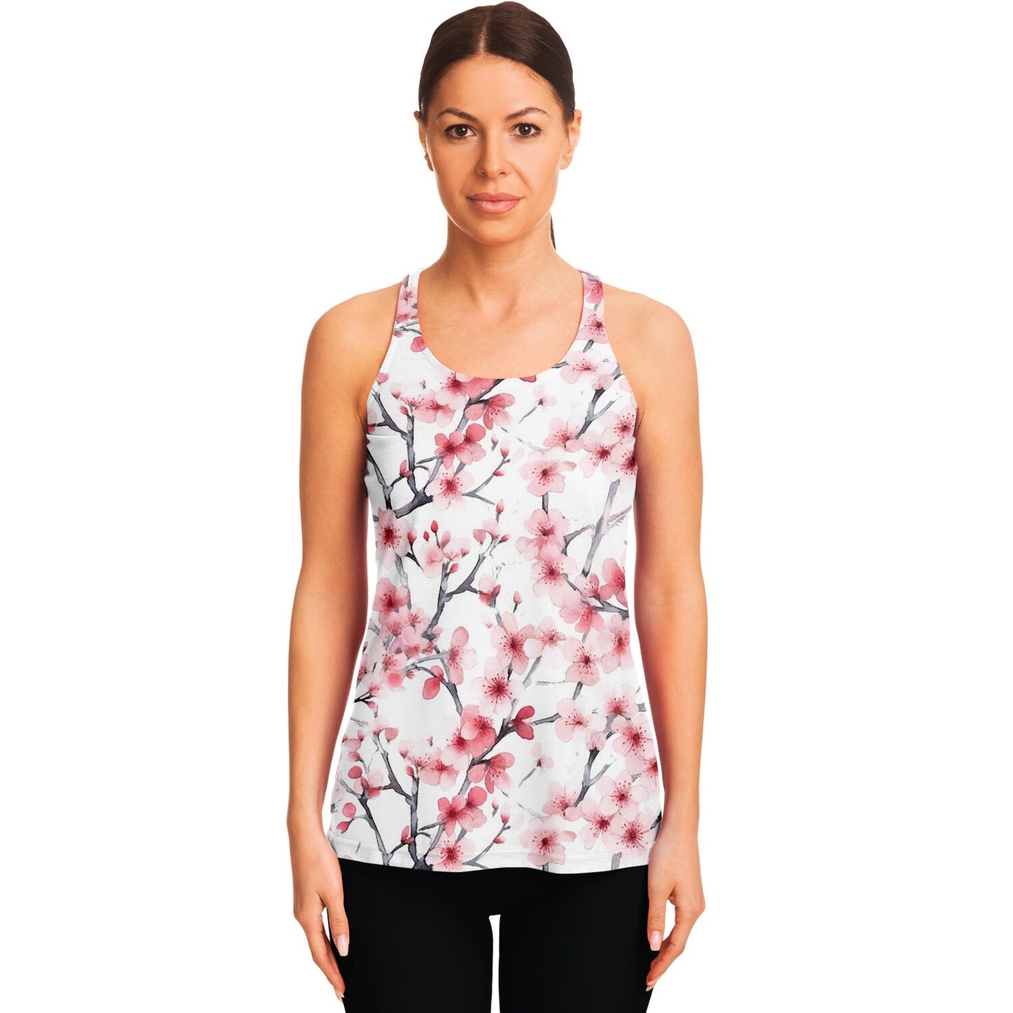 Pink Tree Blossom's Racerback Tank Top - AOP
