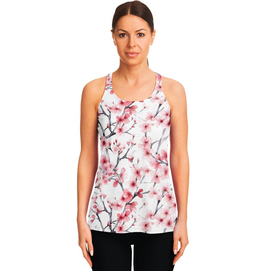 Pink Tree Blossom's Racerback Tank Top - AOP