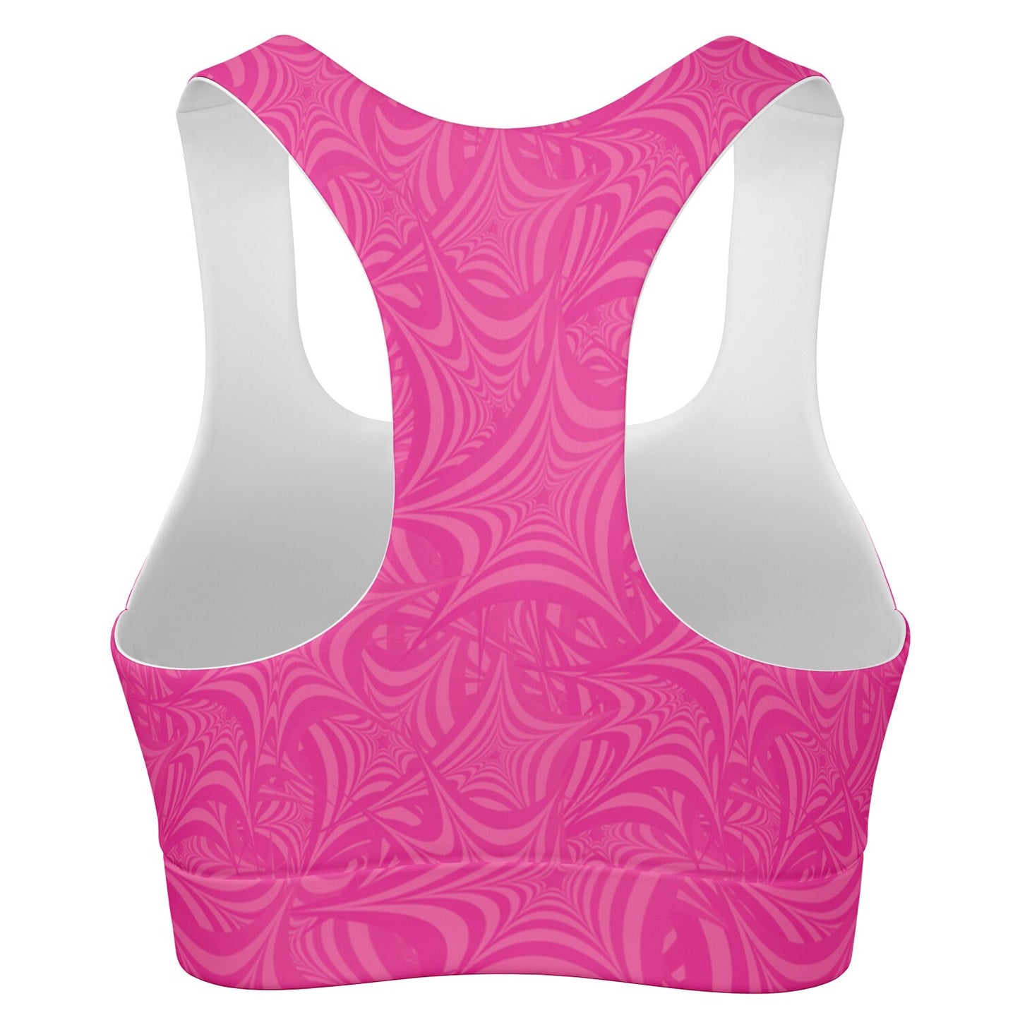 Pink Star Padded Sports Bra - AOP