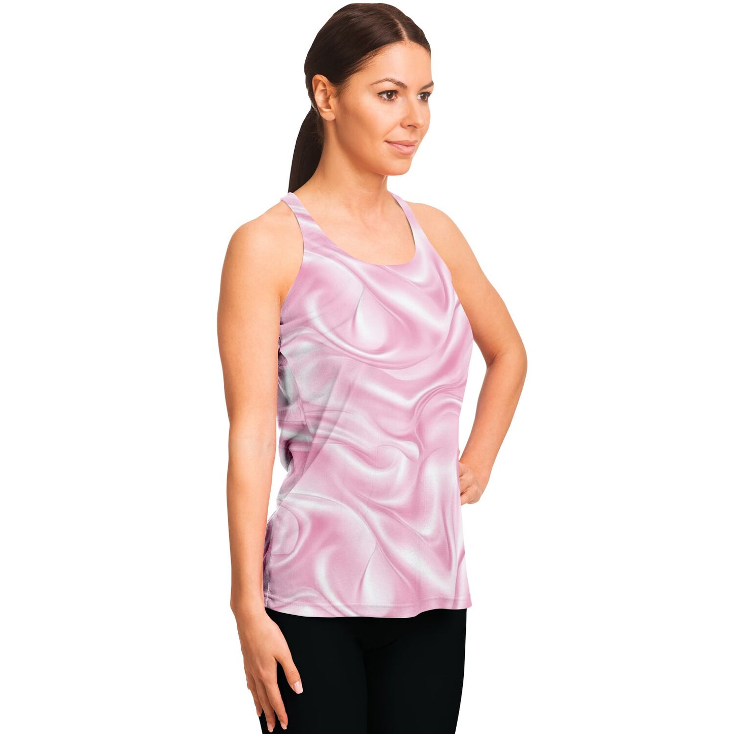 Pink Silk  Racerback Tank Top - AOP