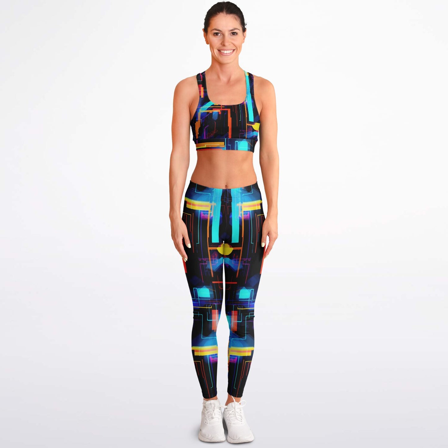 Neon 3 Padded Sports Bra & Leggings -