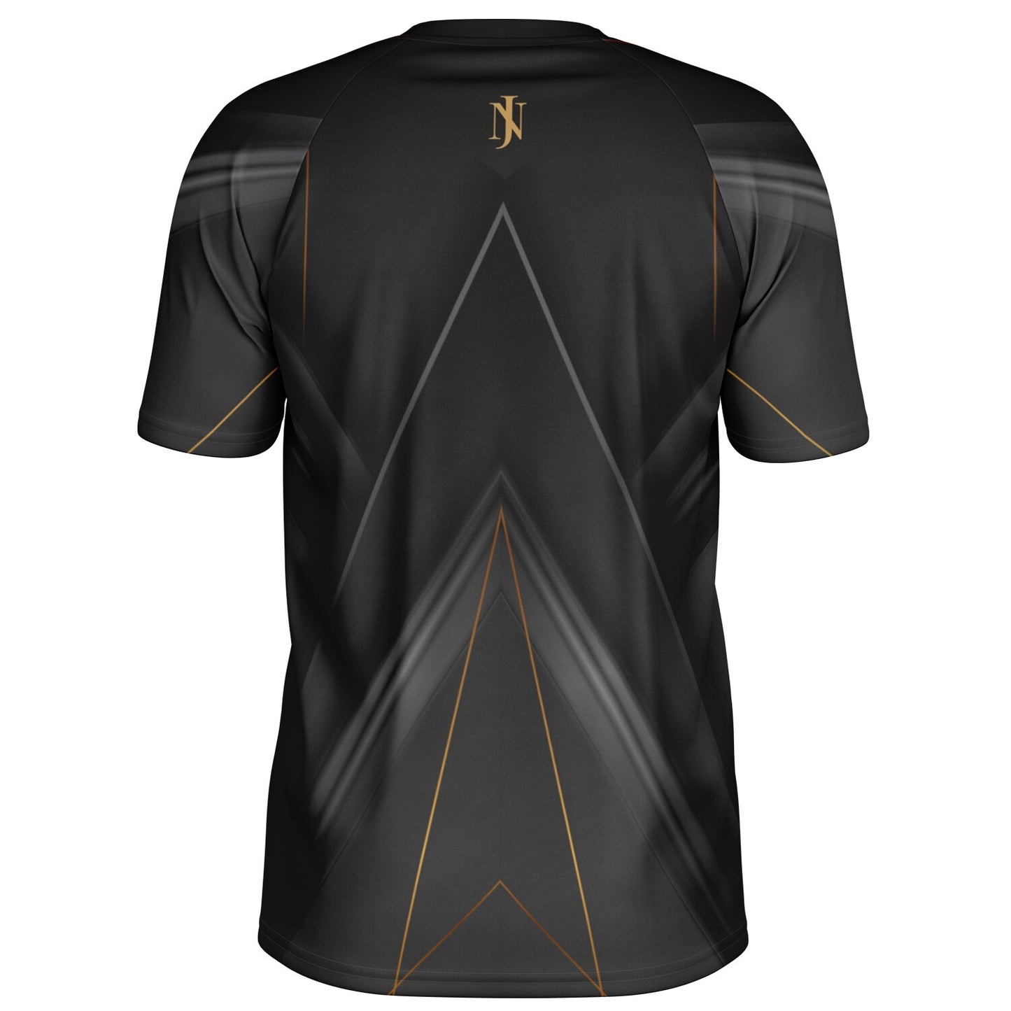 Black with Gold Lines Men's Active Wear Jersey