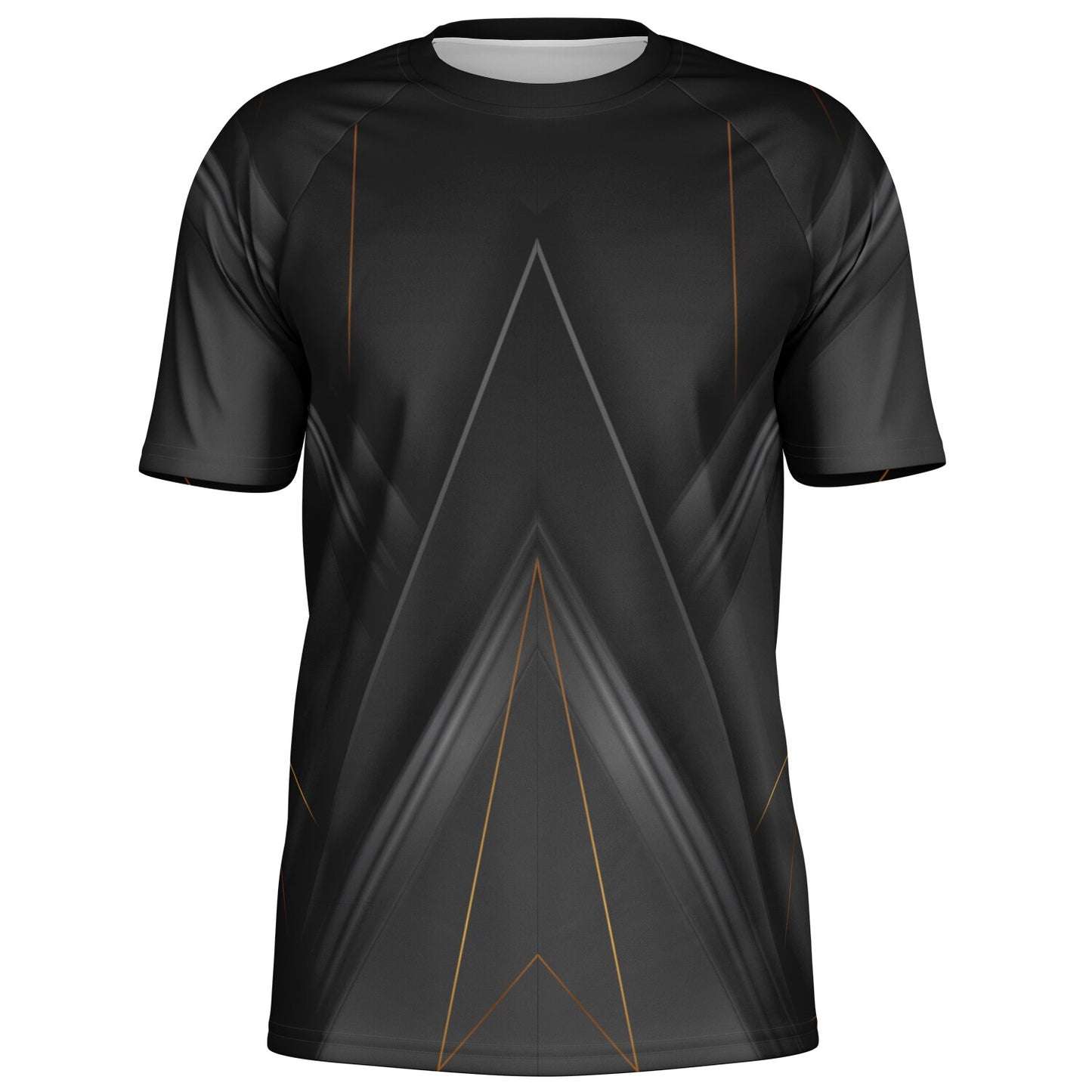 Black with Gold Lines Men's Active Wear Jersey