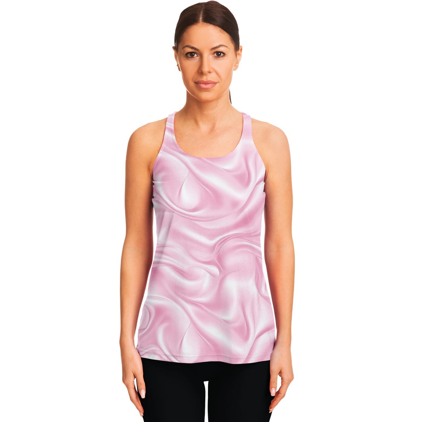 Pink Silk  Racerback Tank Top - AOP