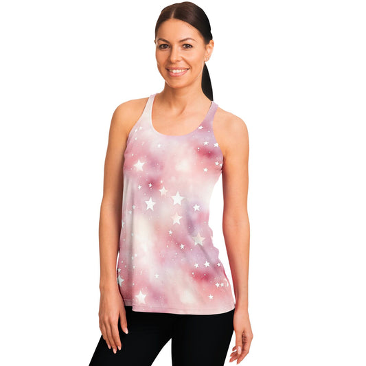 Pink Star Racerback Tank Top - AOP