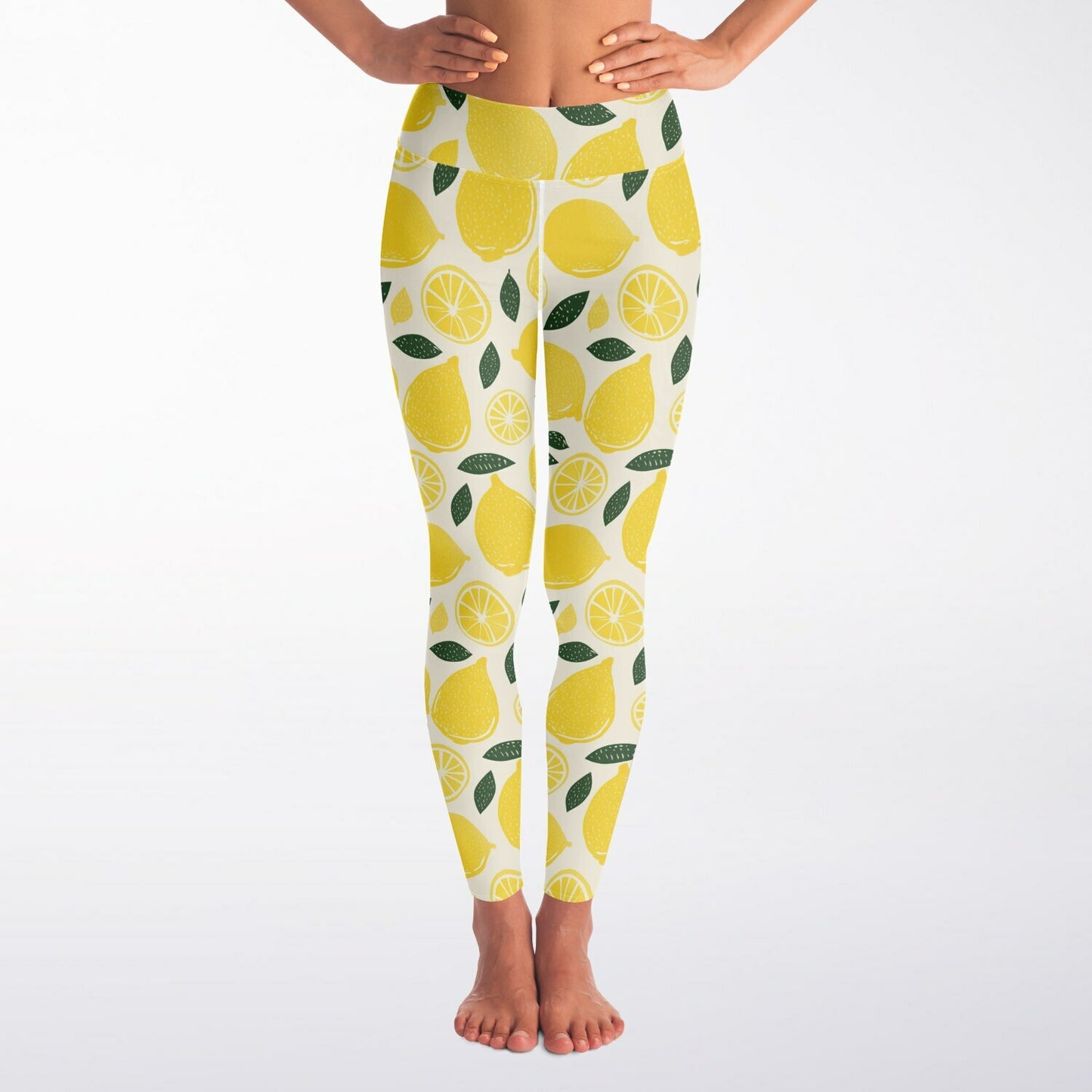 Lemon Yoga Leggings - AOP