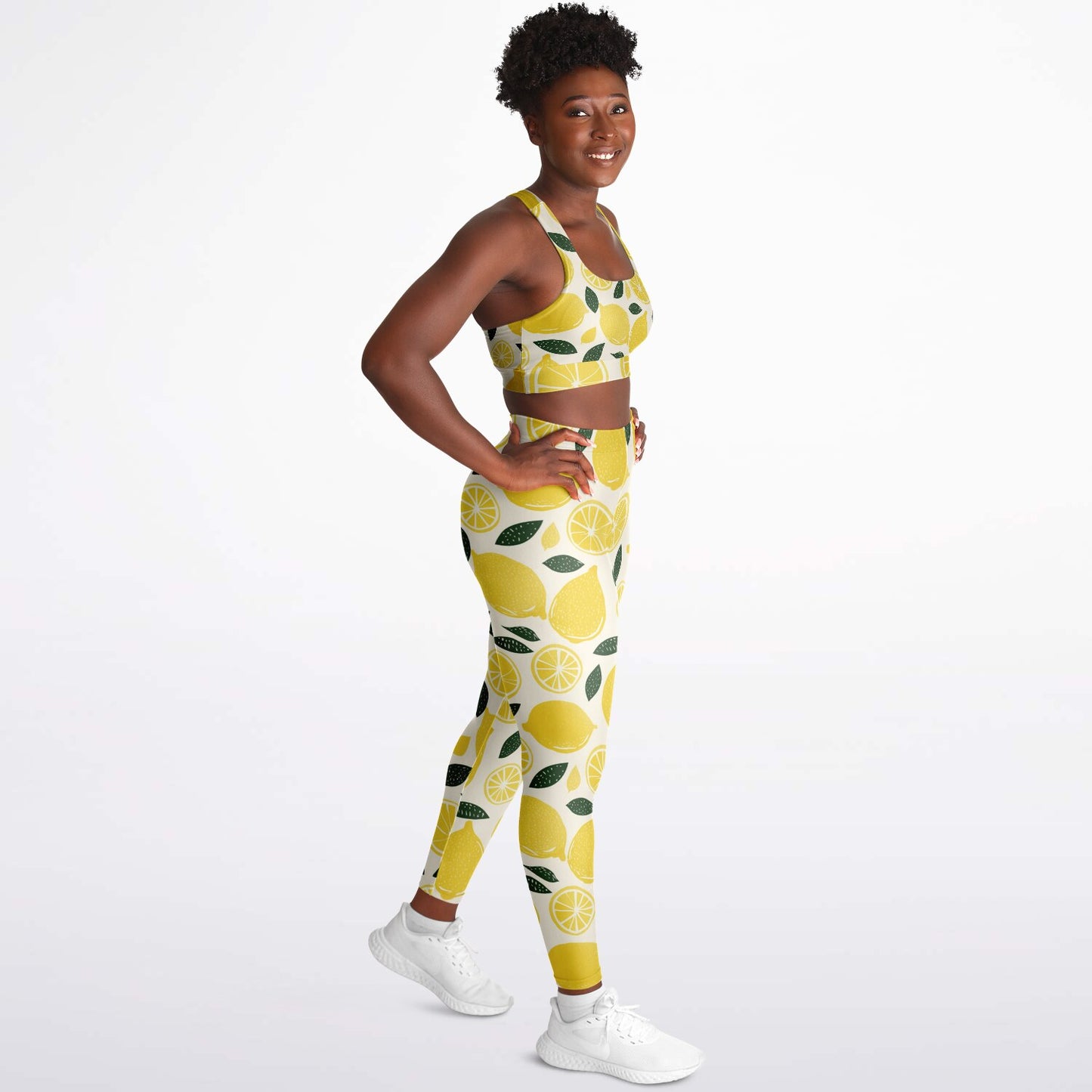 Lemon Padded Sports Bra & Leggings - AOP