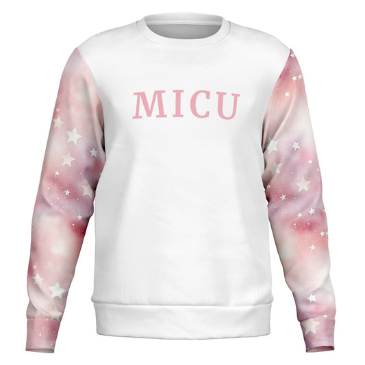 MICU Pink Star Crew Sweatshirt - AOP