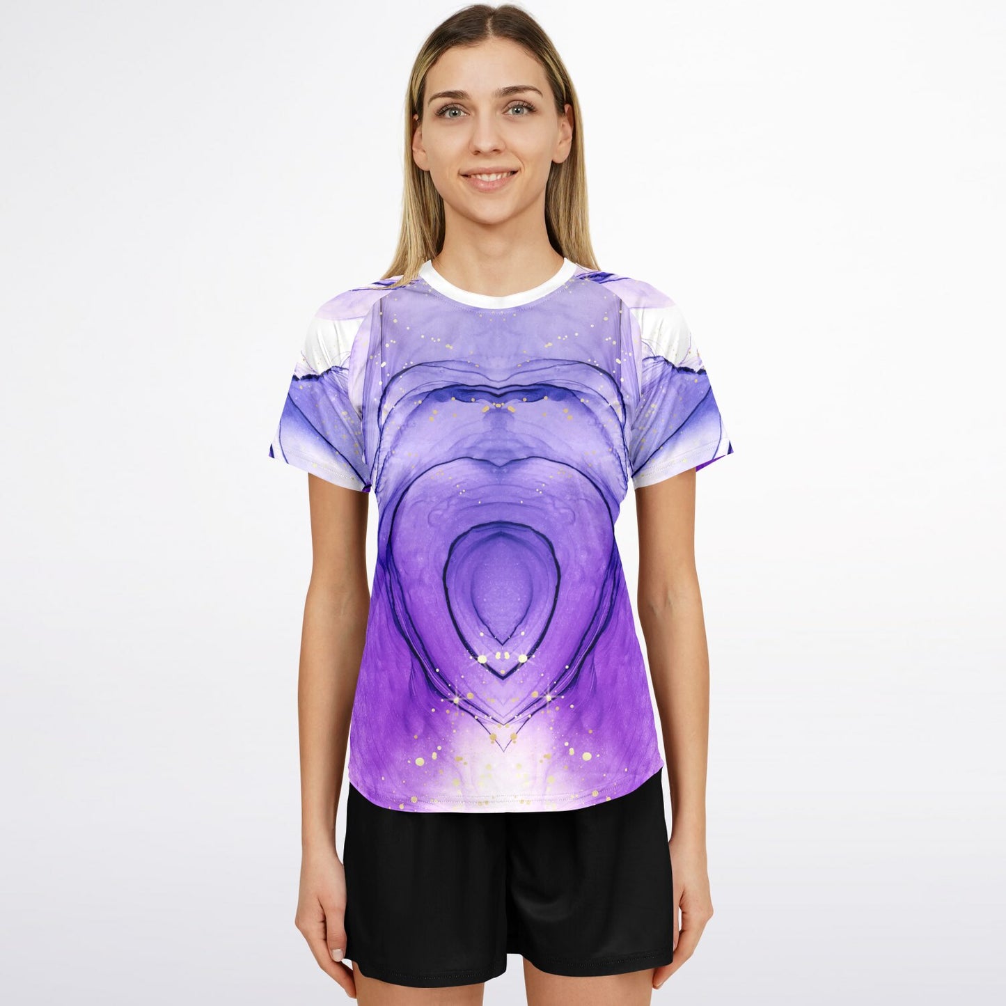 Women's active Top - Purple and white