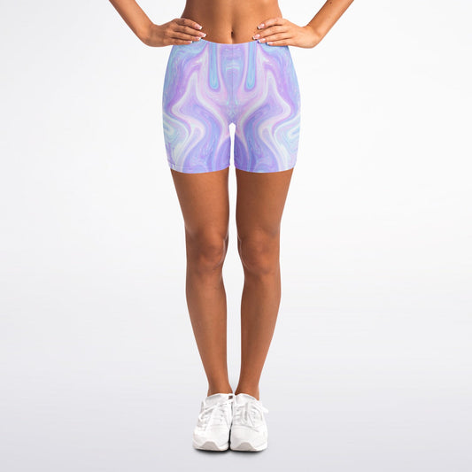 Legging Shorts -   Blue and purple