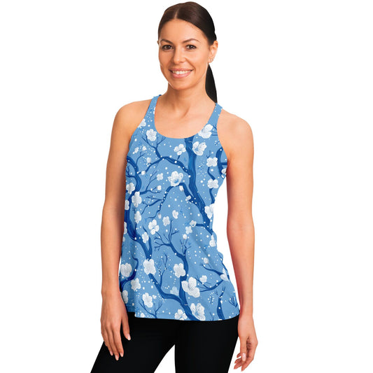 Blue poplar tree Racerback Tank Top - AOP