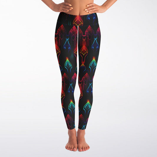 Neon Lights Yoga Leggings - AOP D2