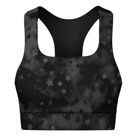 Black Star's Padded Sports Bra - AOP