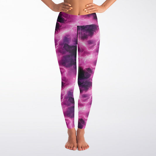 Pink lightning Yoga Leggings -