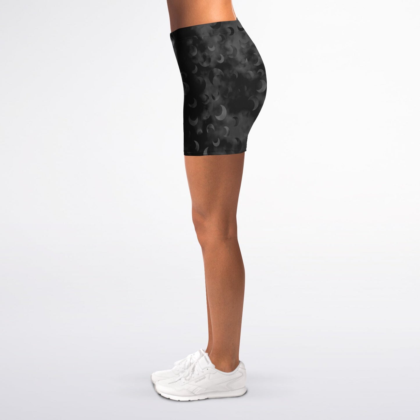 Black Moon Noir  Legging Shorts - AOP