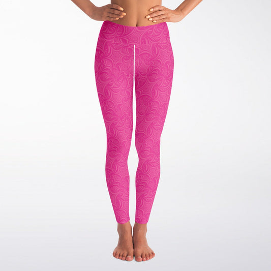 Pink stars Yoga Leggings - AOP