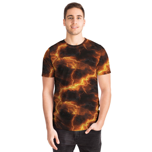 Black with Orange lightning T-shirt